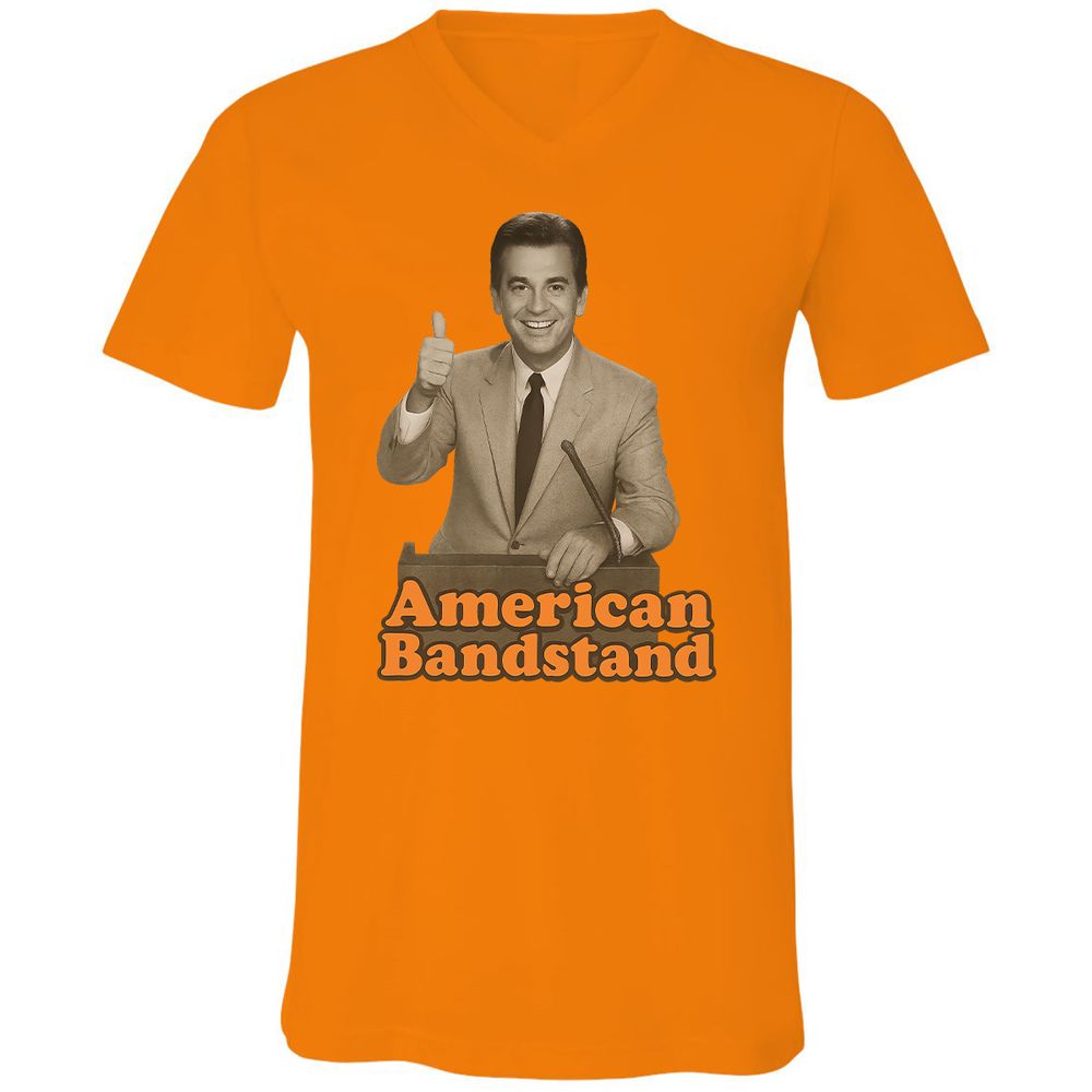 Unisex V-Neck T-Shirt - U7TULV74 - Orange - 11