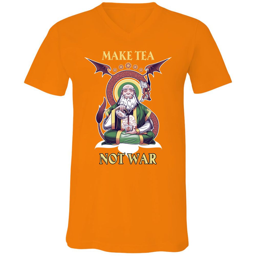Unisex V-Neck T-Shirt - 859WX3VJ - Orange - 11