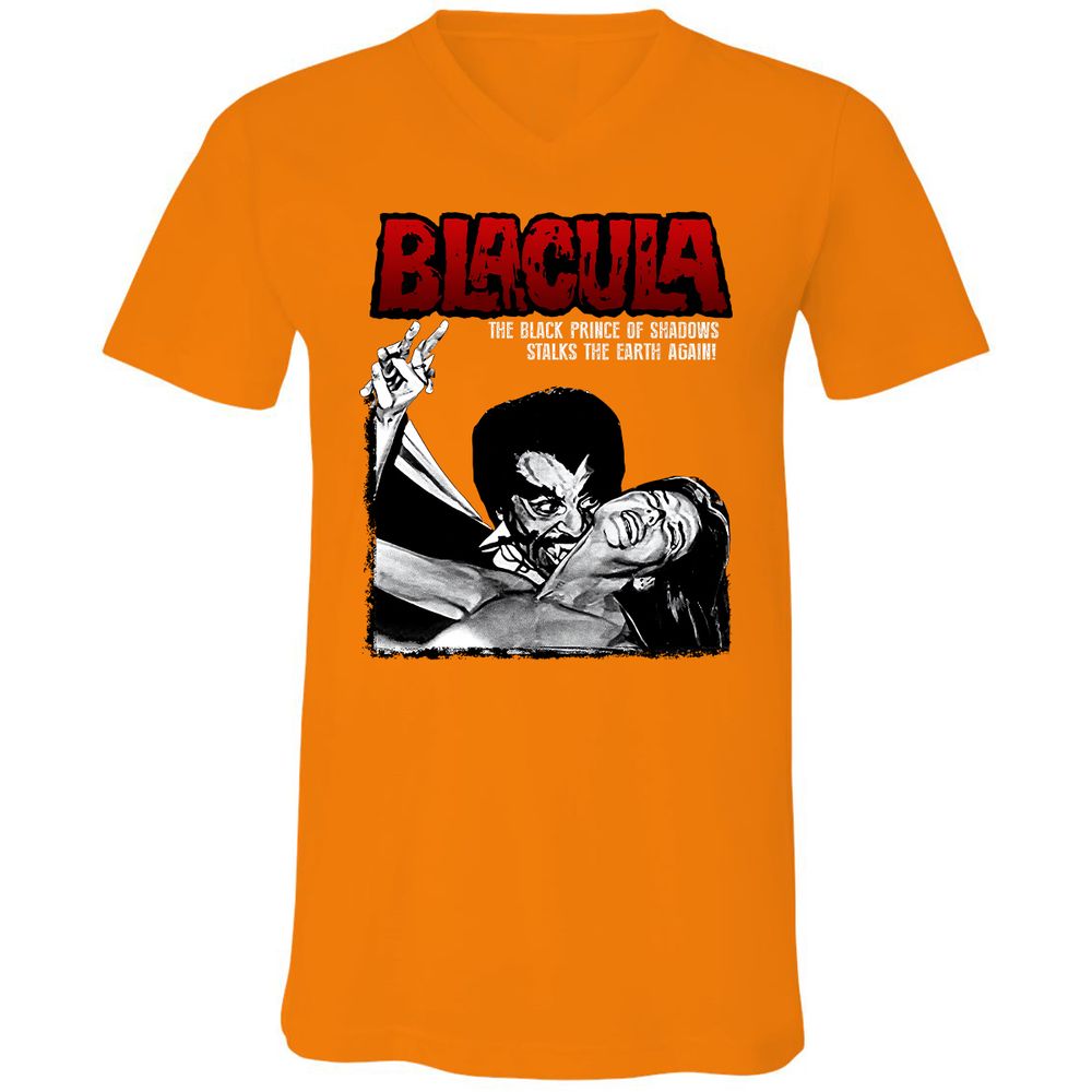 Unisex V-Neck T-Shirt - F8XYDNC5 - Orange - 11