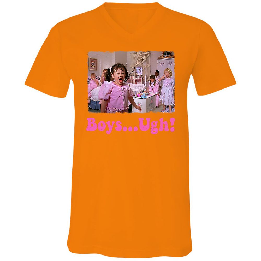 Unisex V-Neck T-Shirt - 7X4W4YJ3 - Orange - 11