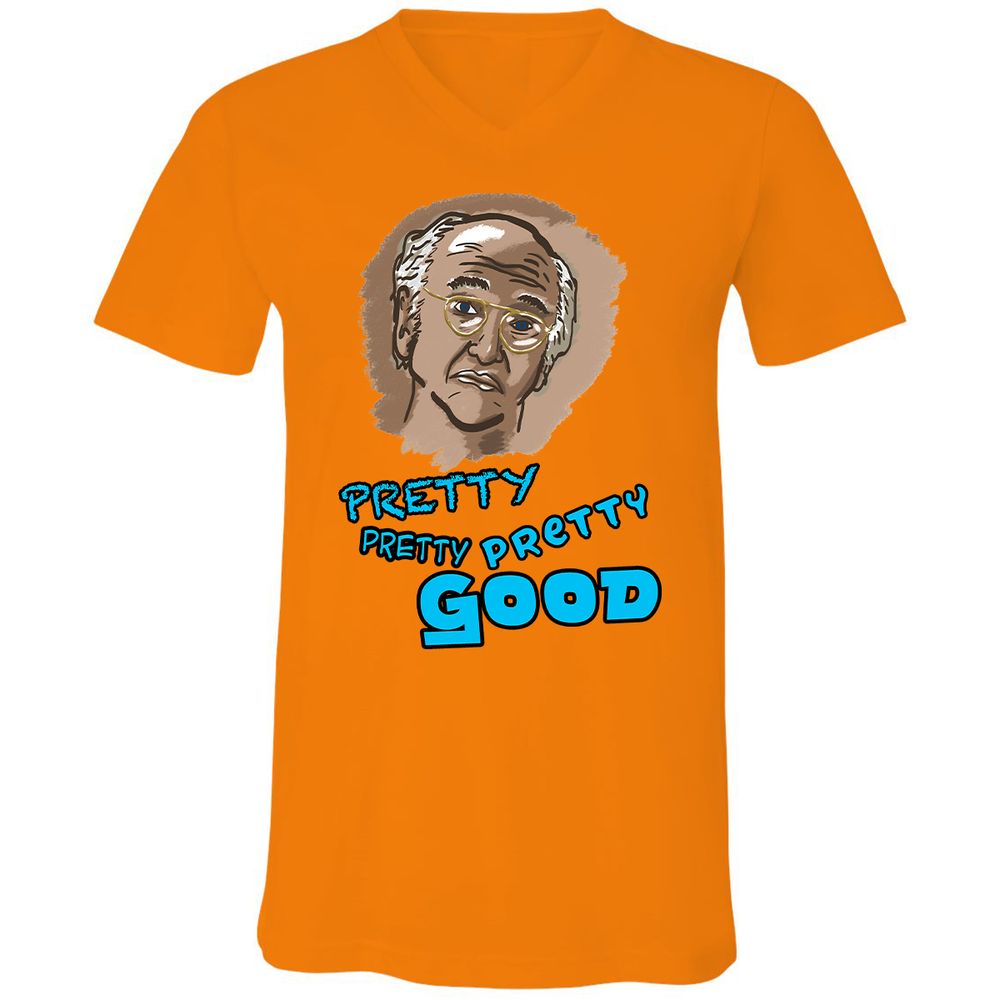 Unisex V-Neck T-Shirt - 5ZHQ7J5V - Orange - 11