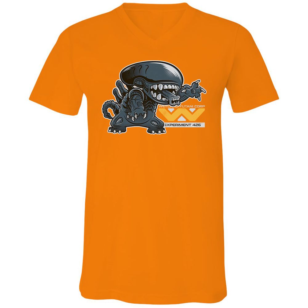 Unisex V-Neck T-Shirt - B9WFPEJF - Orange - 11