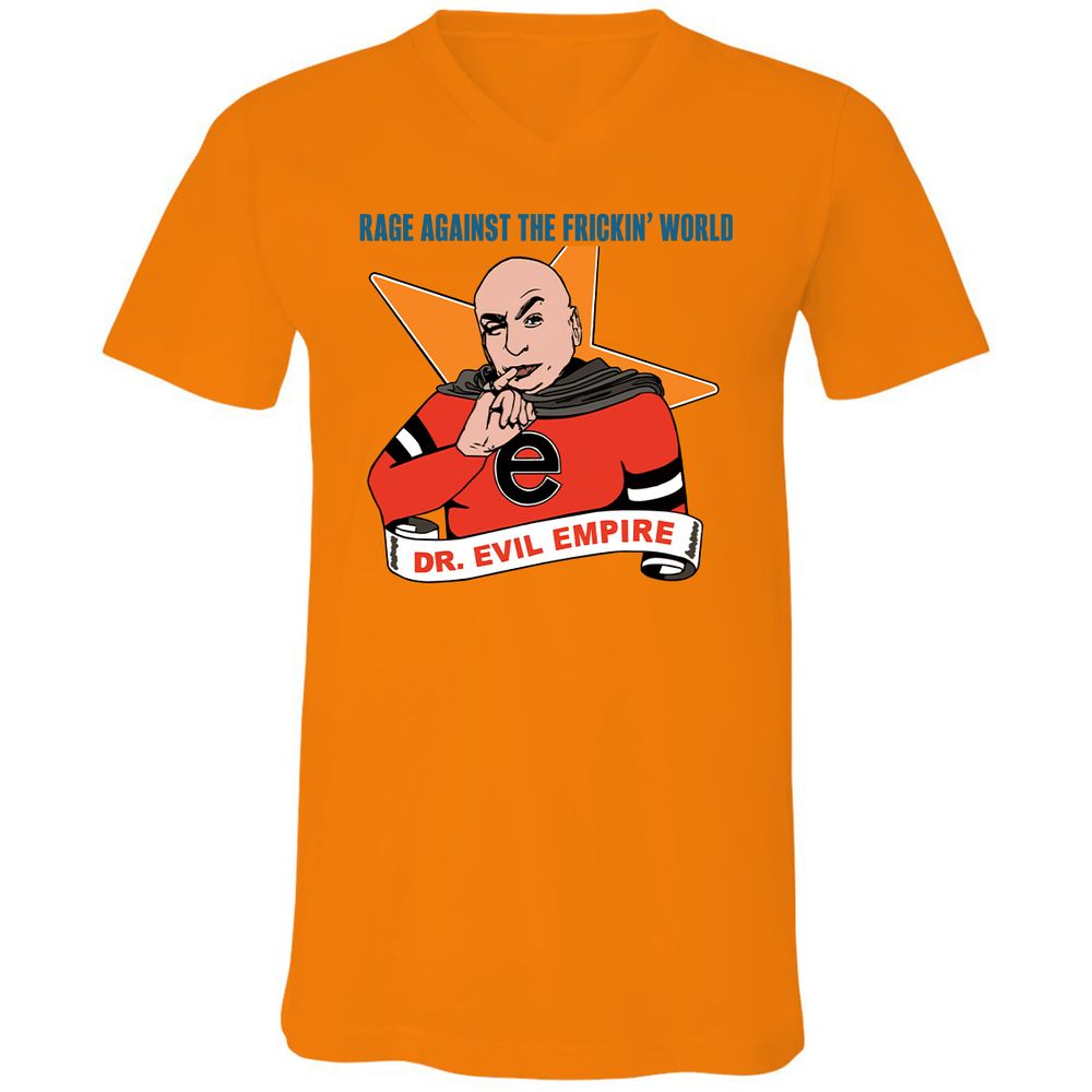 Unisex V-Neck T-Shirt - RNVB1KM3 - Orange - 11