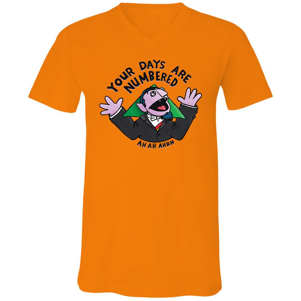 Unisex V-Neck T-Shirt - GC3J2AXV - Orange - 11