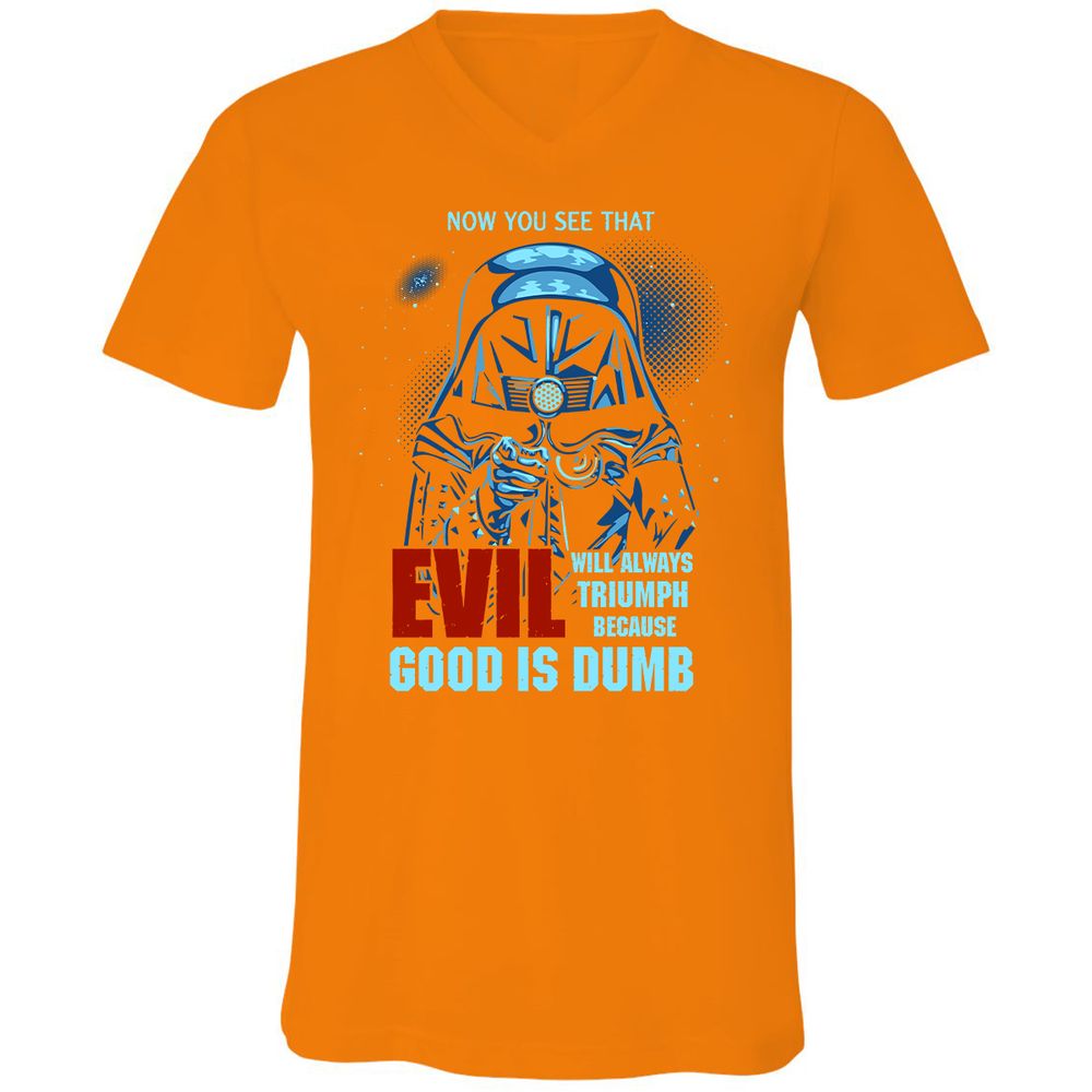Unisex V-Neck T-Shirt - TVYWLEPL - Orange - 11