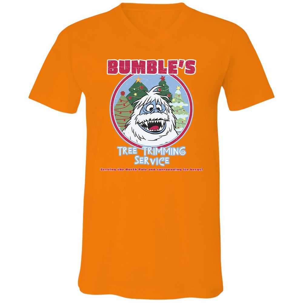 Unisex V-Neck T-Shirt - EQ6M7GFT - Orange - 11
