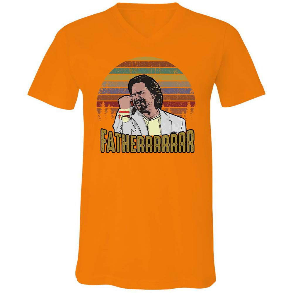 Unisex V-Neck T-Shirt - C7WPVRQJ - Orange - 11
