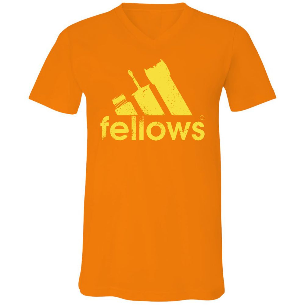 Unisex V-Neck T-Shirt - 5UTTLT3X - Orange - 11
