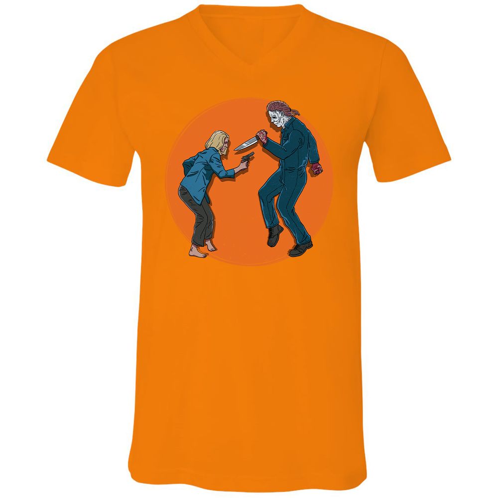 Unisex V-Neck T-Shirt - LCX7PLGK - Orange - 11