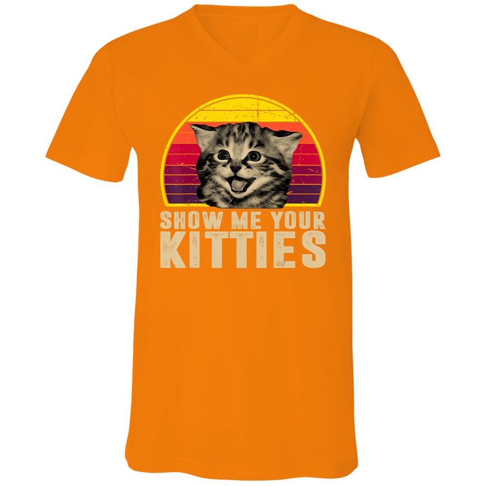 Unisex V-Neck T-Shirt - JMA35AVP - Orange - 11