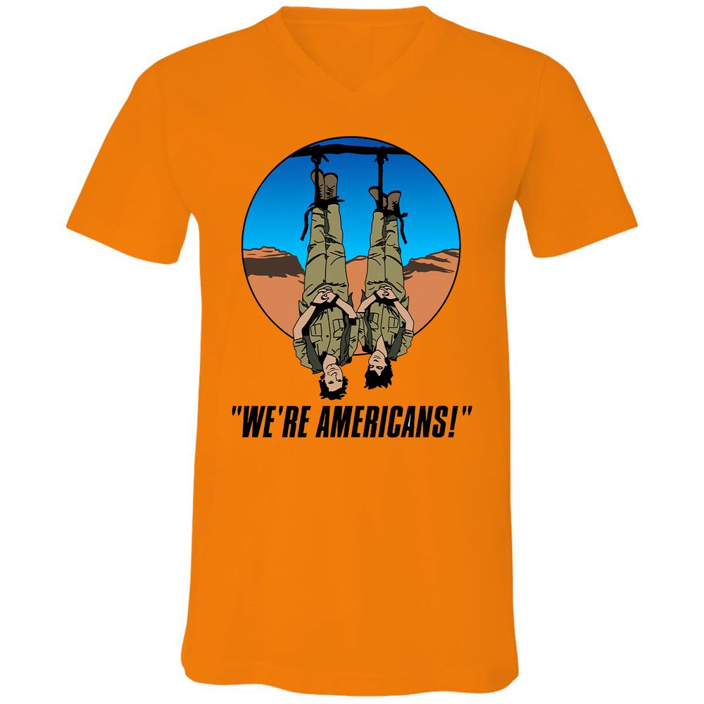 Unisex V-Neck T-Shirt - XPW1GD1X - Orange - 11