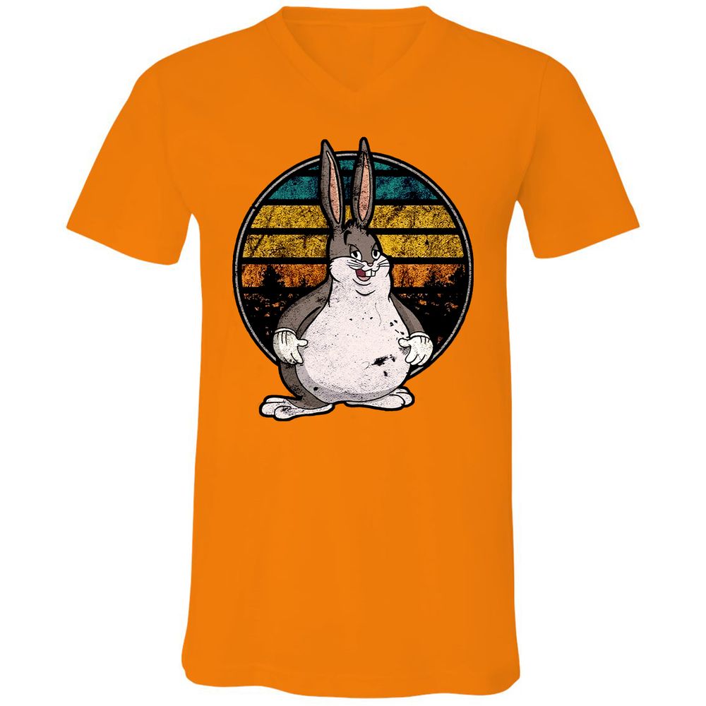 Unisex V-Neck T-Shirt - AMR9BWRT - Orange - 11