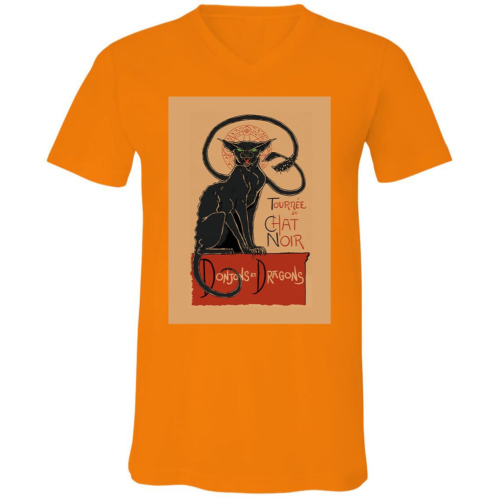 Unisex V-Neck T-Shirt - TVKTD76Q - Orange - 11