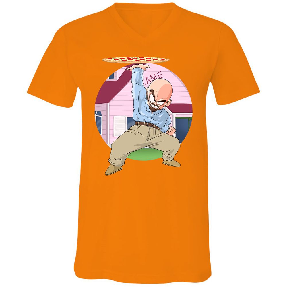 Unisex V-Neck T-Shirt - Z32ADK3X - Orange - 11