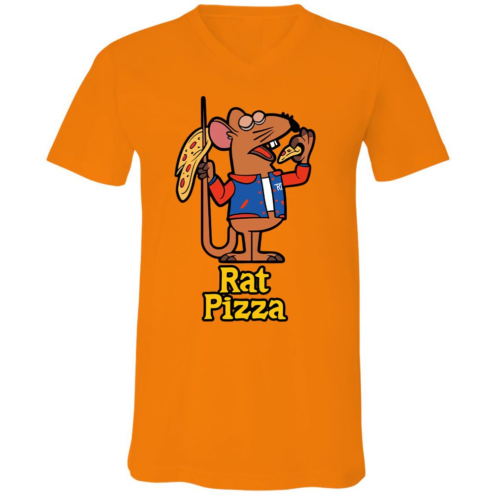 Unisex V-Neck T-Shirt - JKAQKS1X - Orange - 11