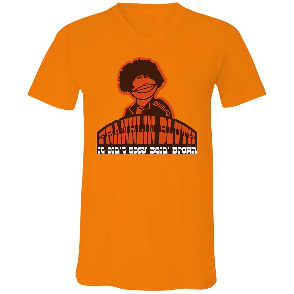 Unisex V-Neck T-Shirt - 4S9AVNBX - Orange - 11