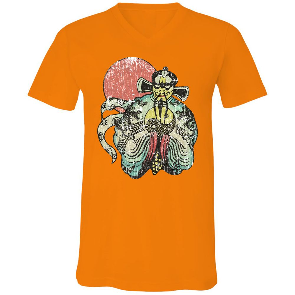 Unisex V-Neck T-Shirt - R569RVSG - Orange - 11