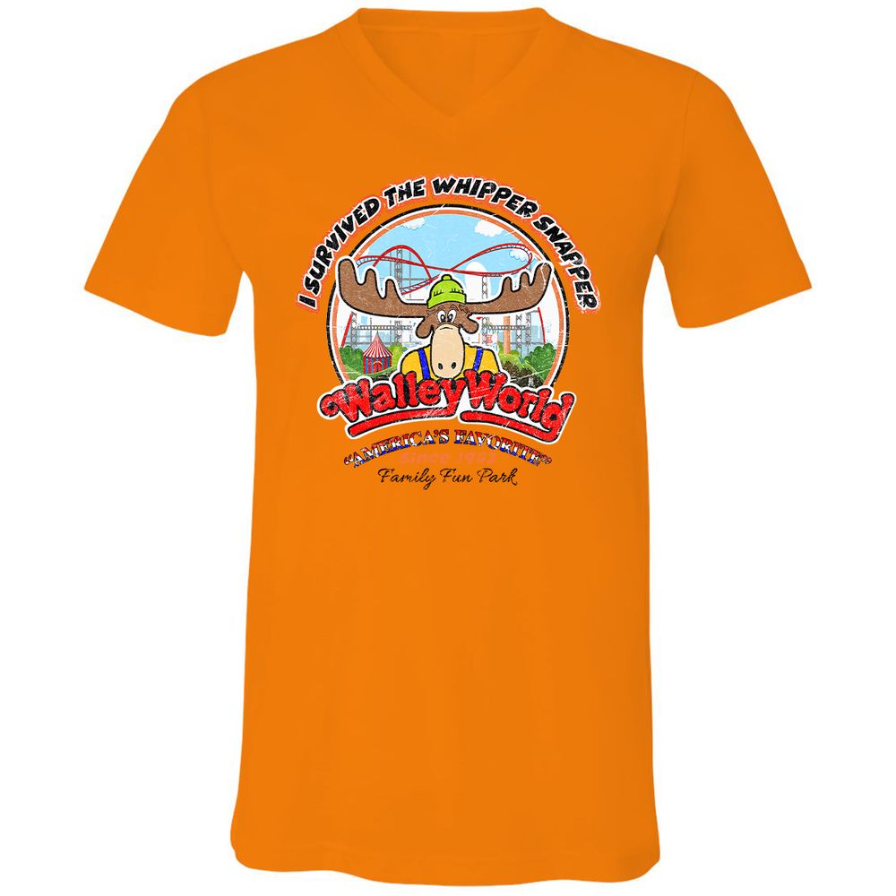 Unisex V-Neck T-Shirt - YSTU98LK - Orange - 11