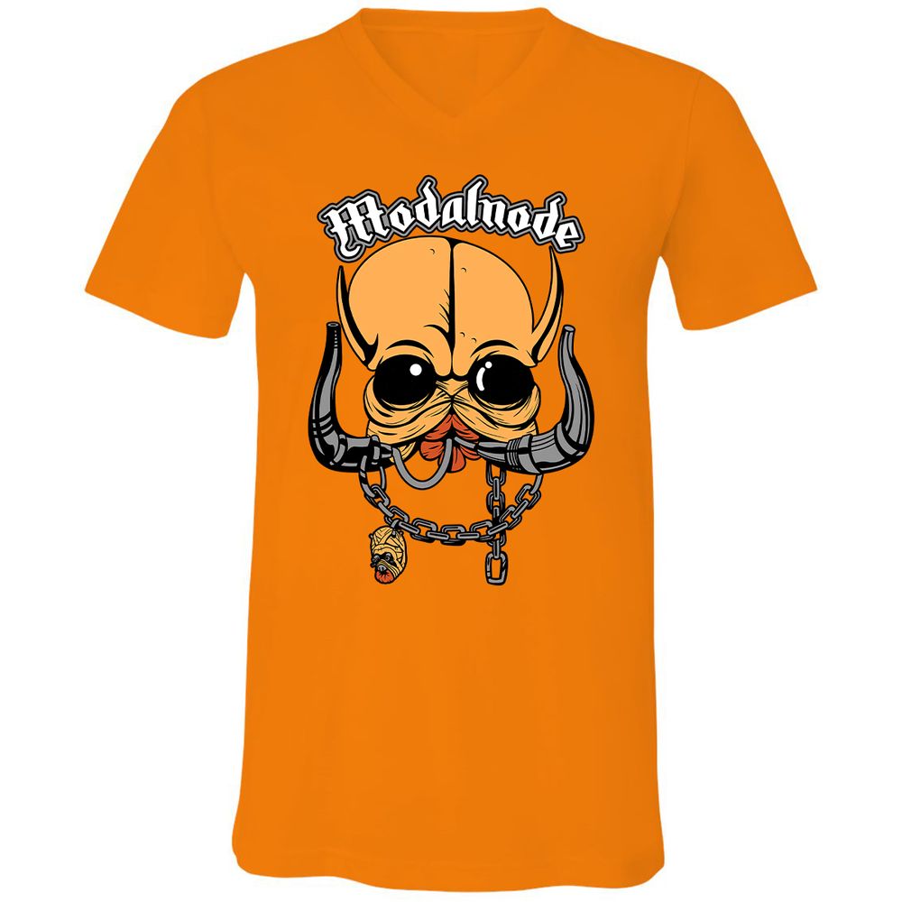 Unisex V-Neck T-Shirt - 57VV3UR9 - Orange - 11