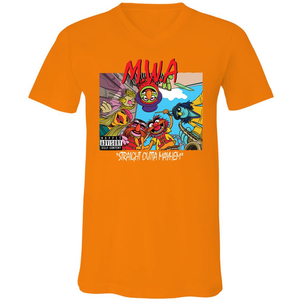 Unisex V-Neck T-Shirt - ARF284MN - Orange - 11
