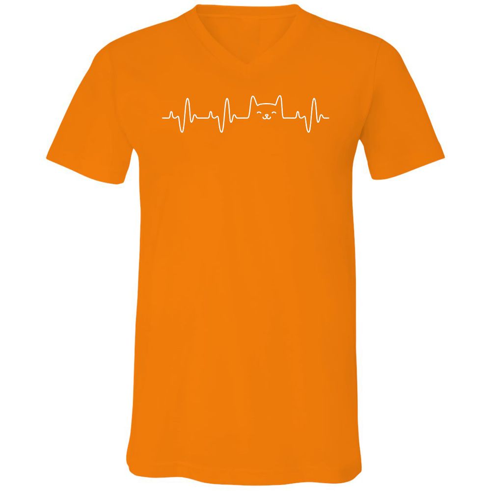 Unisex V-Neck T-Shirt - YKSDWYUS - Orange - 11