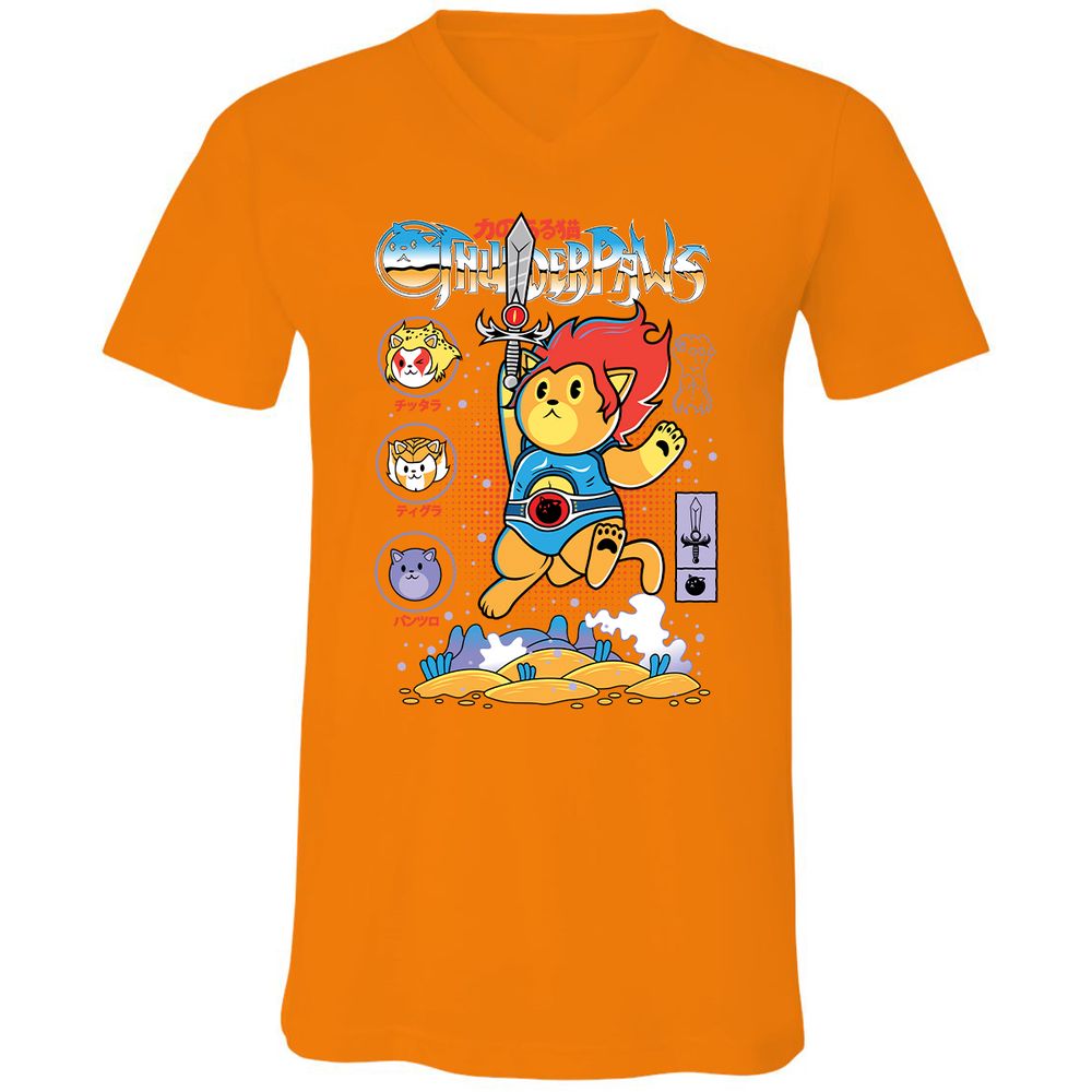 Unisex V-Neck T-Shirt - KFGYZAA2 - Orange - 11