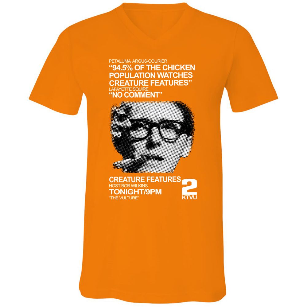Unisex V-Neck T-Shirt - YNZ2LCQF - Orange - 11