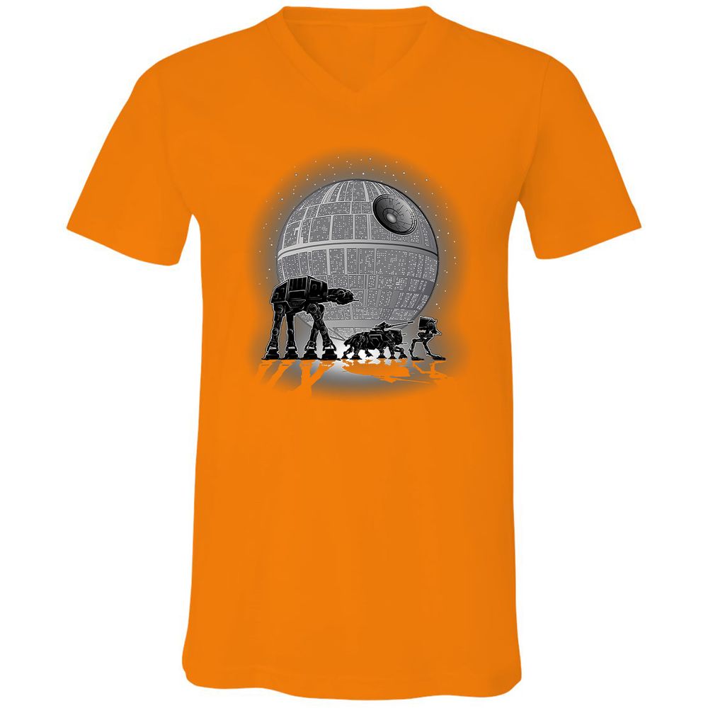 Unisex V-Neck T-Shirt - UCUYG481 - Orange - 11