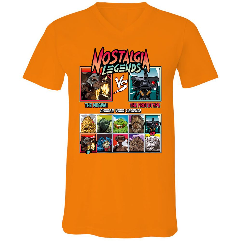 Unisex V-Neck T-Shirt - 1QXRDST5 - Orange - 11