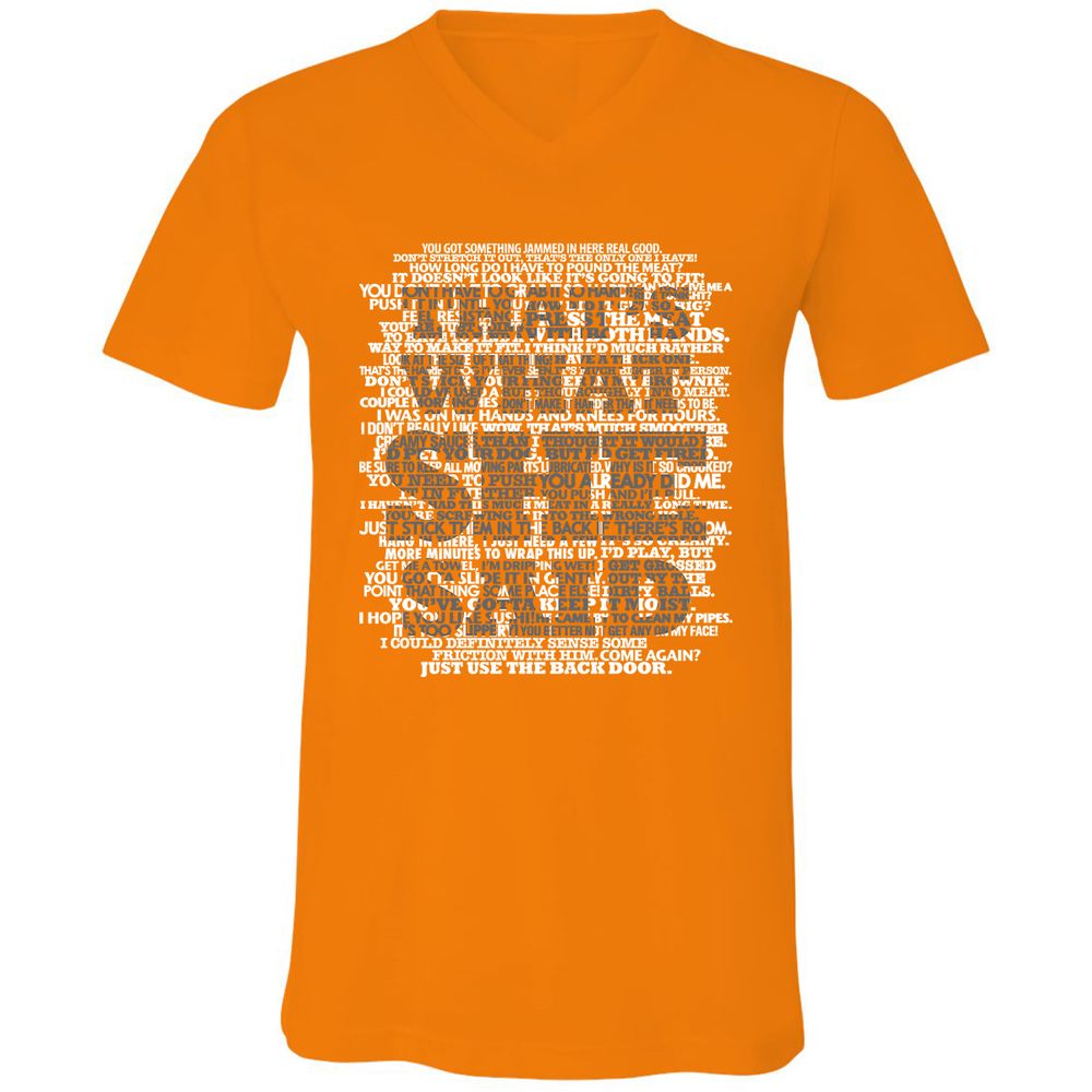 Unisex V-Neck T-Shirt - DCRLNSCA - Orange - 11
