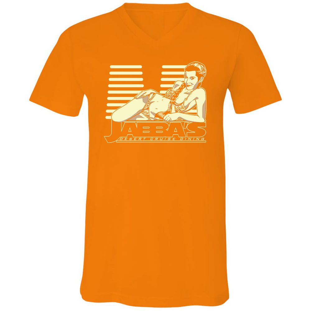 Unisex V-Neck T-Shirt - 9NFWGVYD - Orange - 11