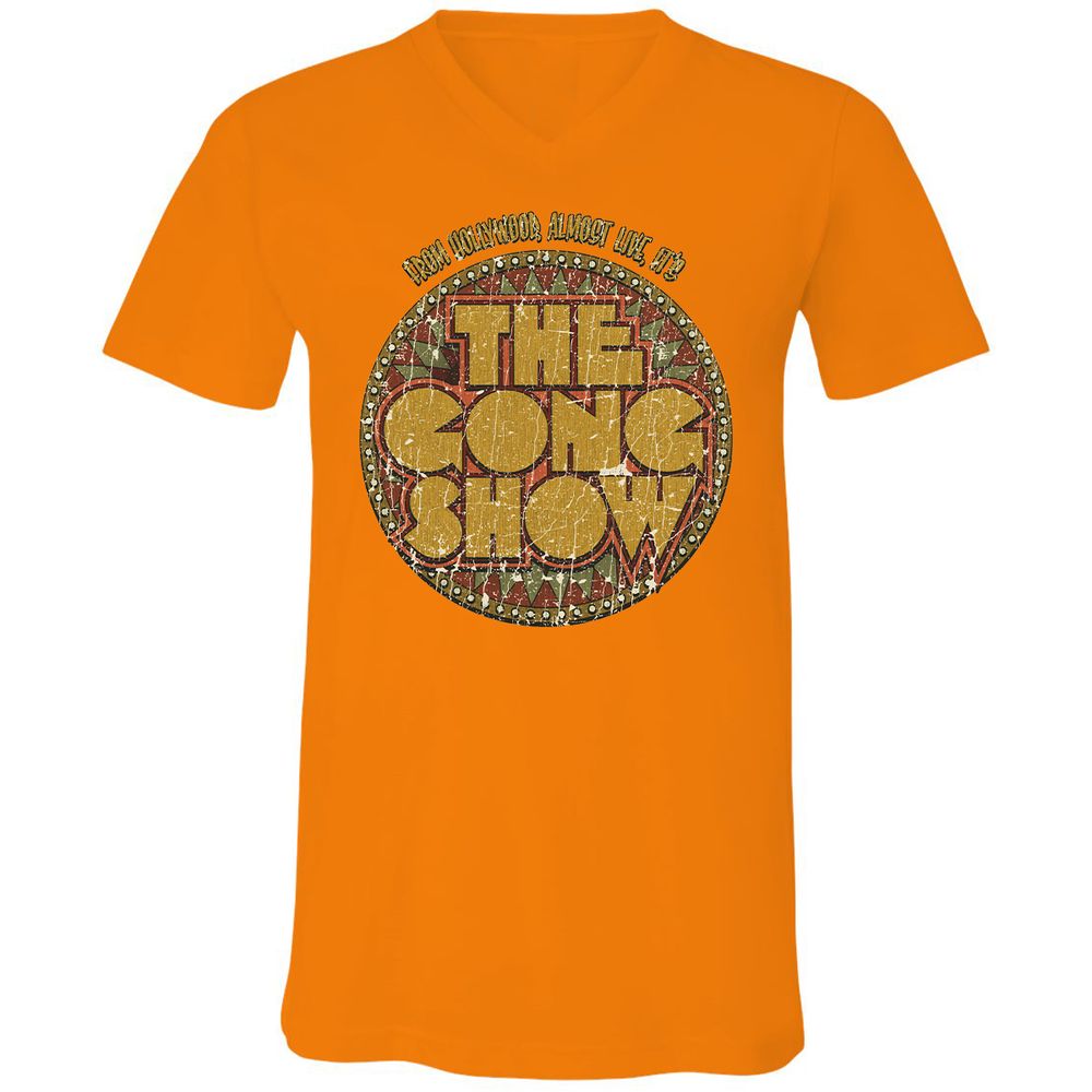 Unisex V-Neck T-Shirt - YTR2B93E - Orange - 11