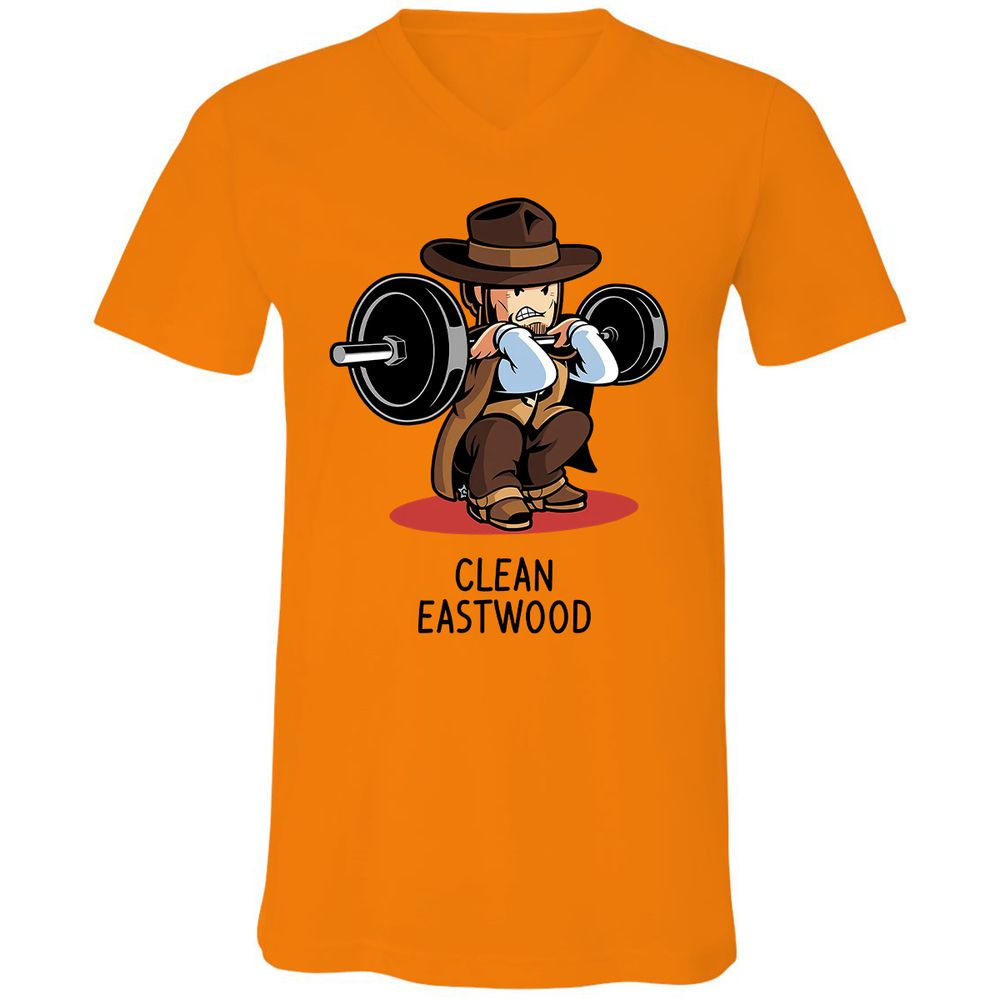 Unisex V-Neck T-Shirt - DHHGKE27 - Orange - 11