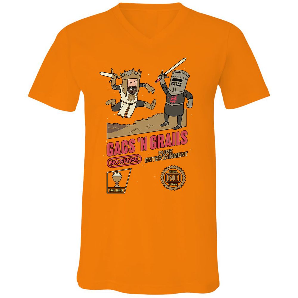 Unisex V-Neck T-Shirt - E86P23SQ - Orange - 11