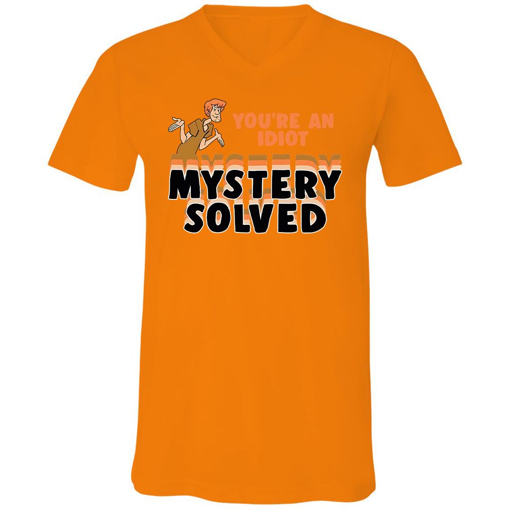 Unisex V-Neck T-Shirt - 73KPPJHN - Orange - 11