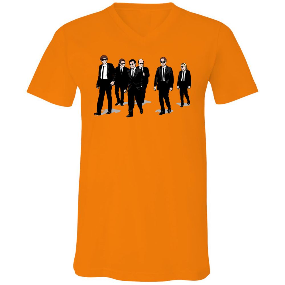 Unisex V-Neck T-Shirt - TLY9HPL7 - Orange - 11