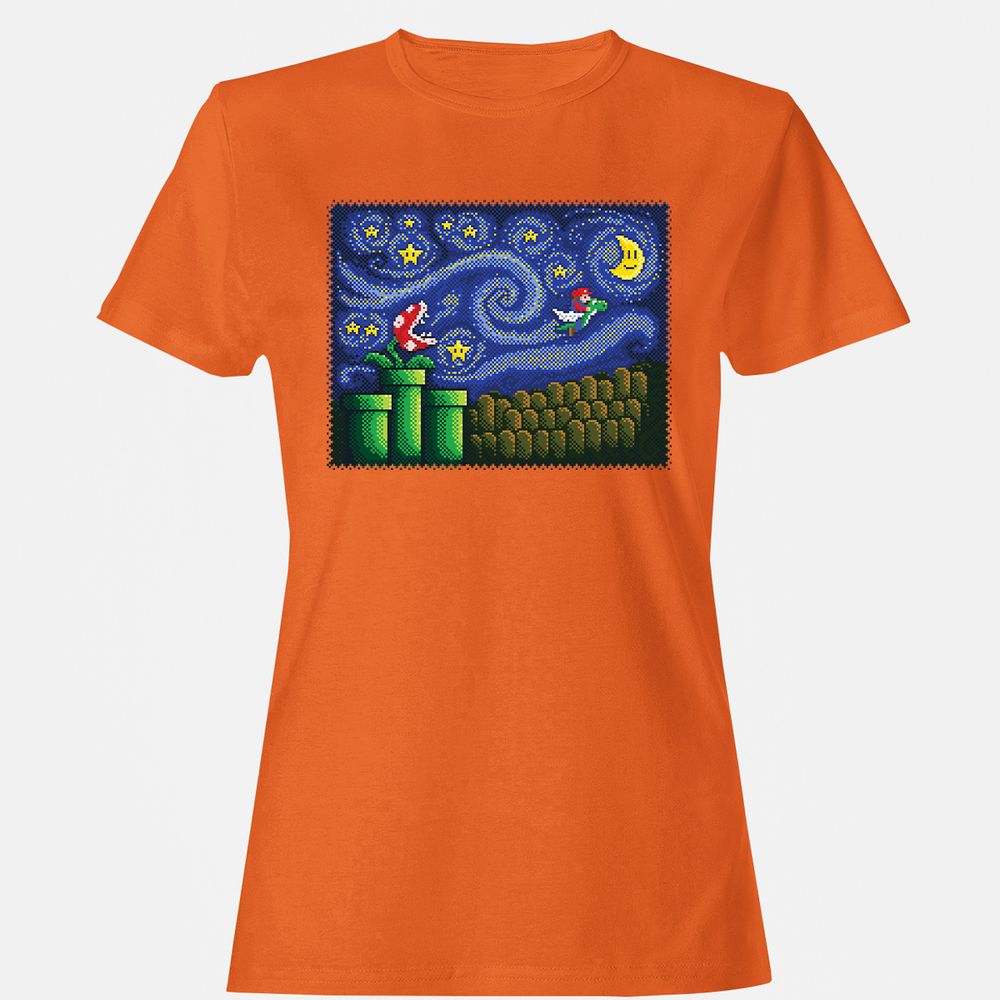 Women's T-Shirt - 3B7RV6XM - Orange - 11