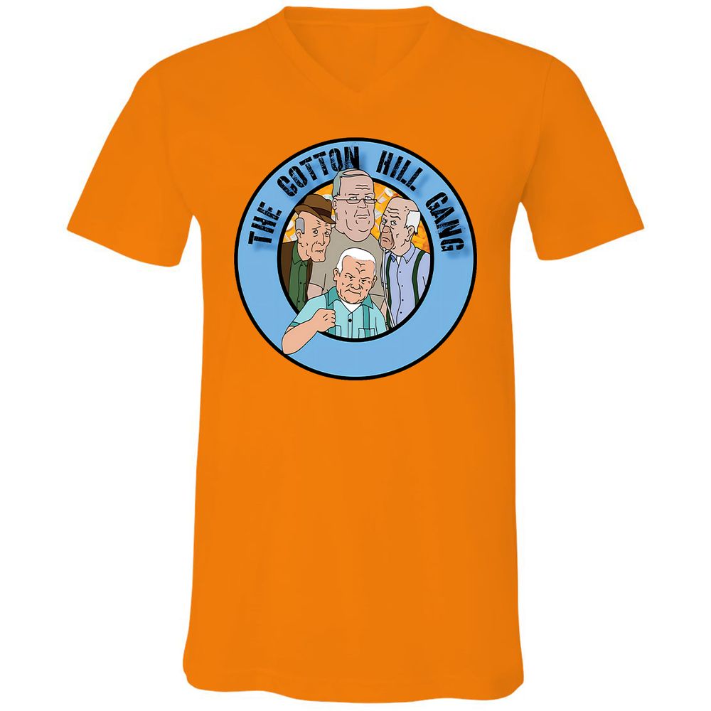 Unisex V-Neck T-Shirt - Z9J49874 - Orange - 11