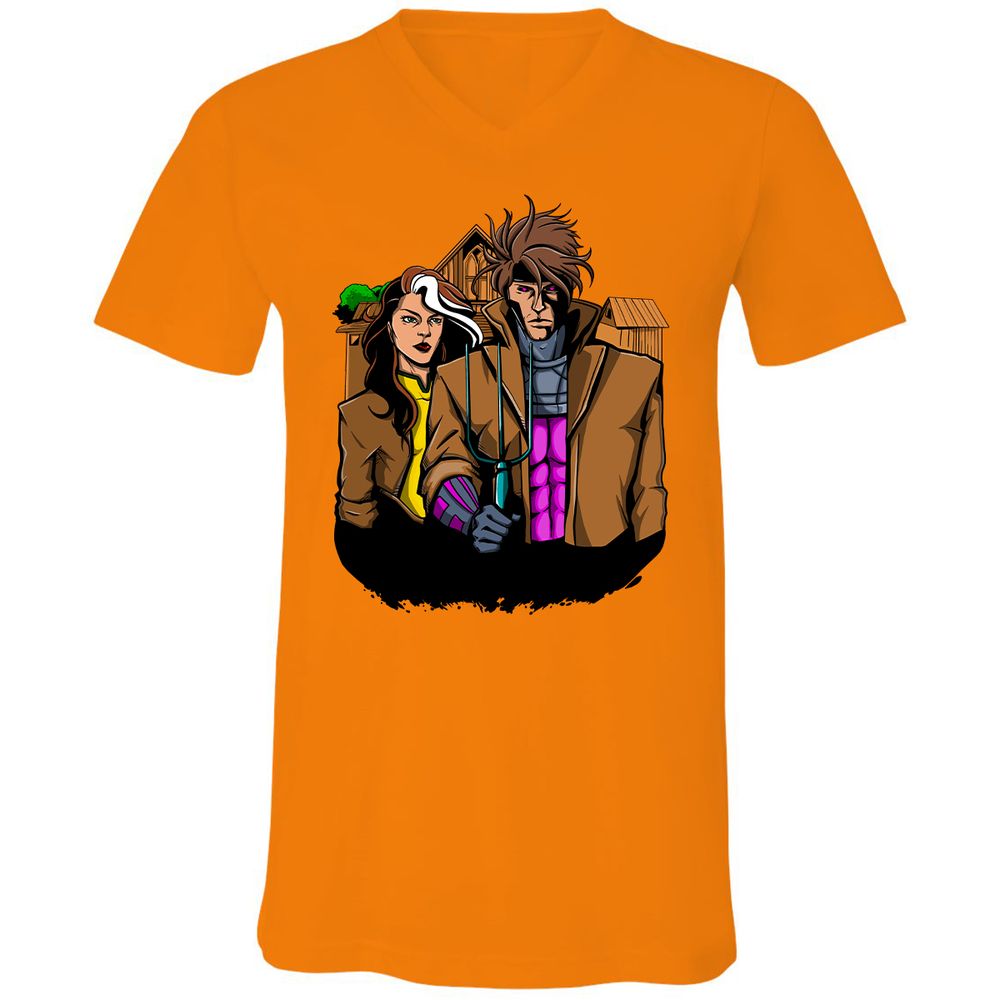 Unisex V-Neck T-Shirt - M2NGL48W - Orange - 11