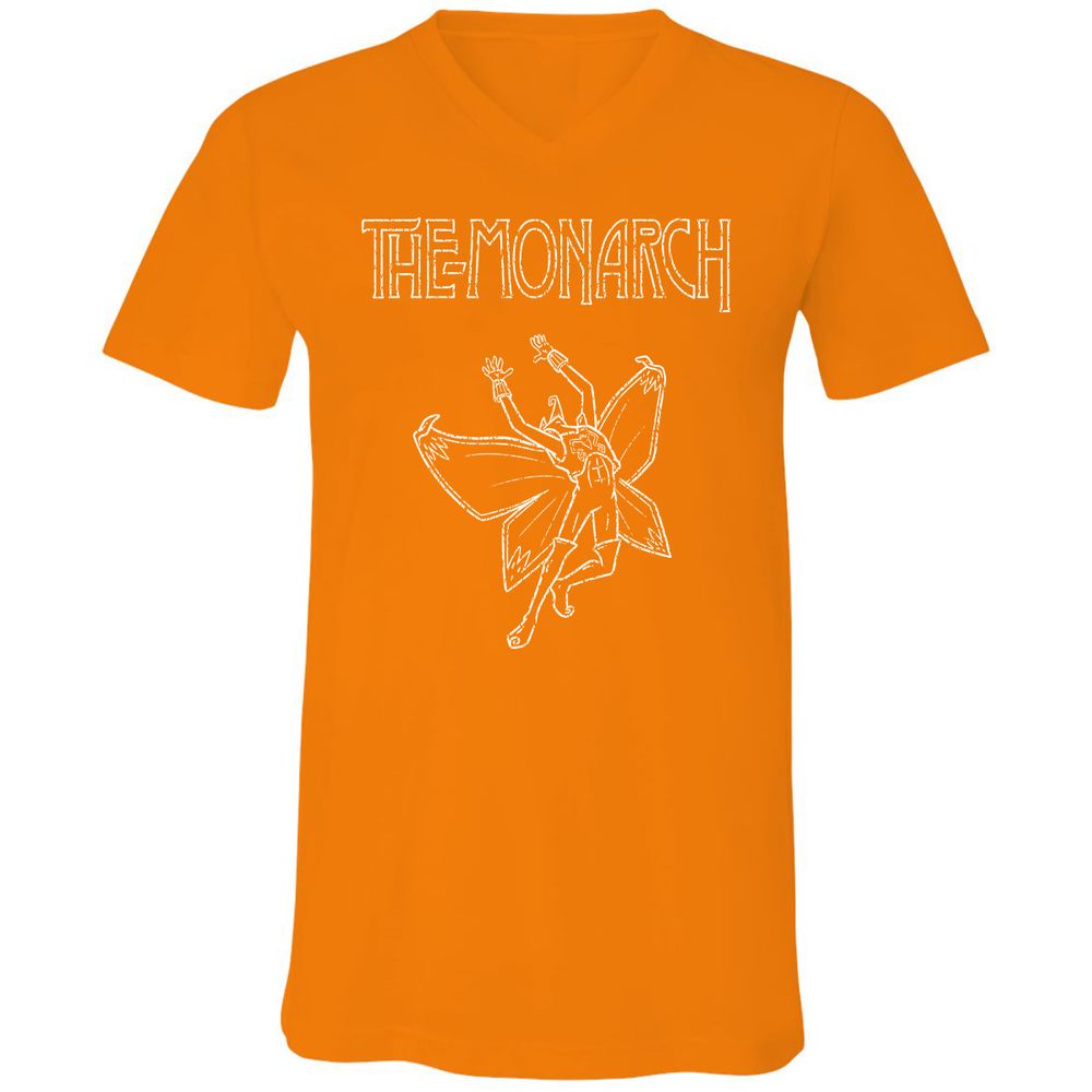 Unisex V-Neck T-Shirt - Y7WHKLB7 - Orange - 11