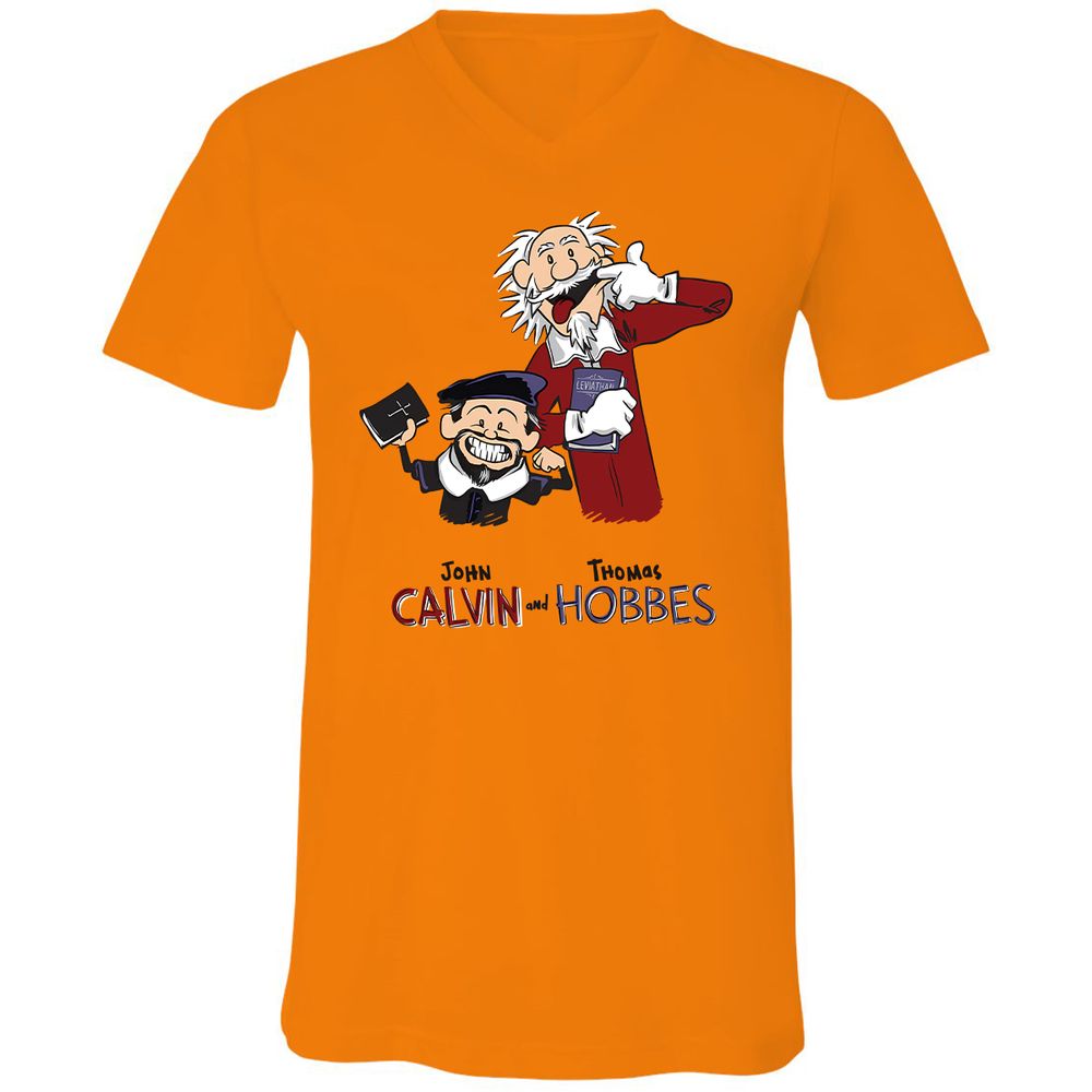 Unisex V-Neck T-Shirt - Y1376KL6 - Orange - 11