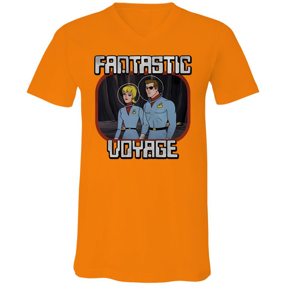 Unisex V-Neck T-Shirt - NTZK2V2J - Orange - 11