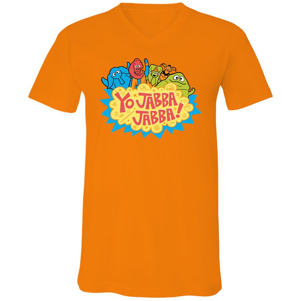 Unisex V-Neck T-Shirt - Q1DNC96N - Orange - 11