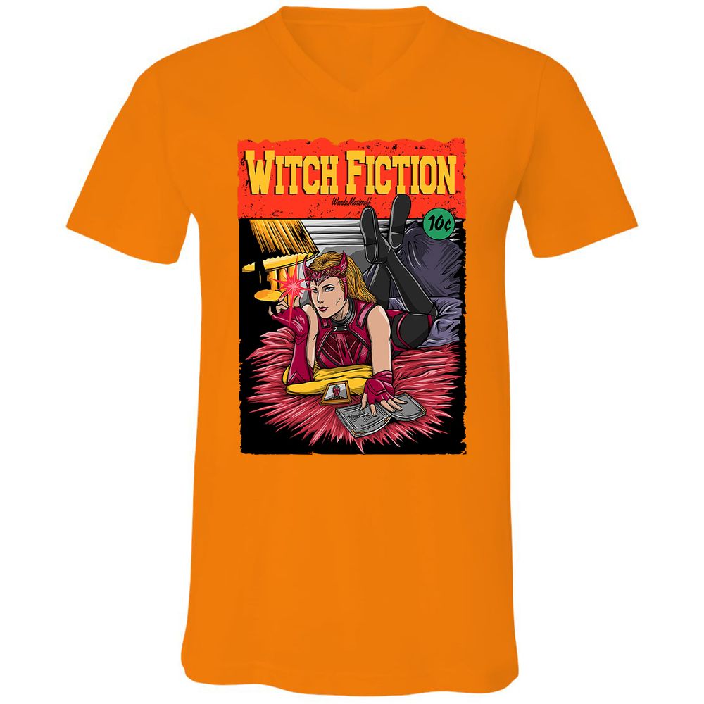 Unisex V-Neck T-Shirt - AELXATWA - Orange - 11