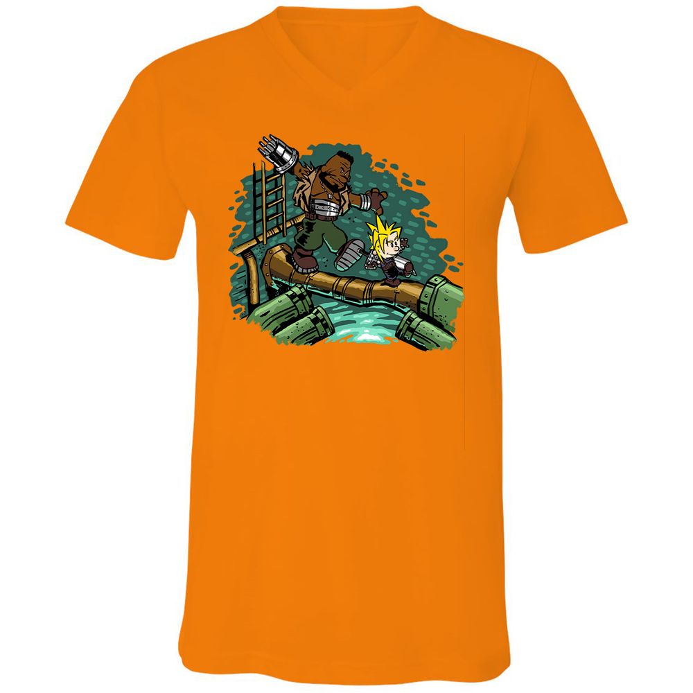 Unisex V-Neck T-Shirt - 82UL7UUX - Orange - 11