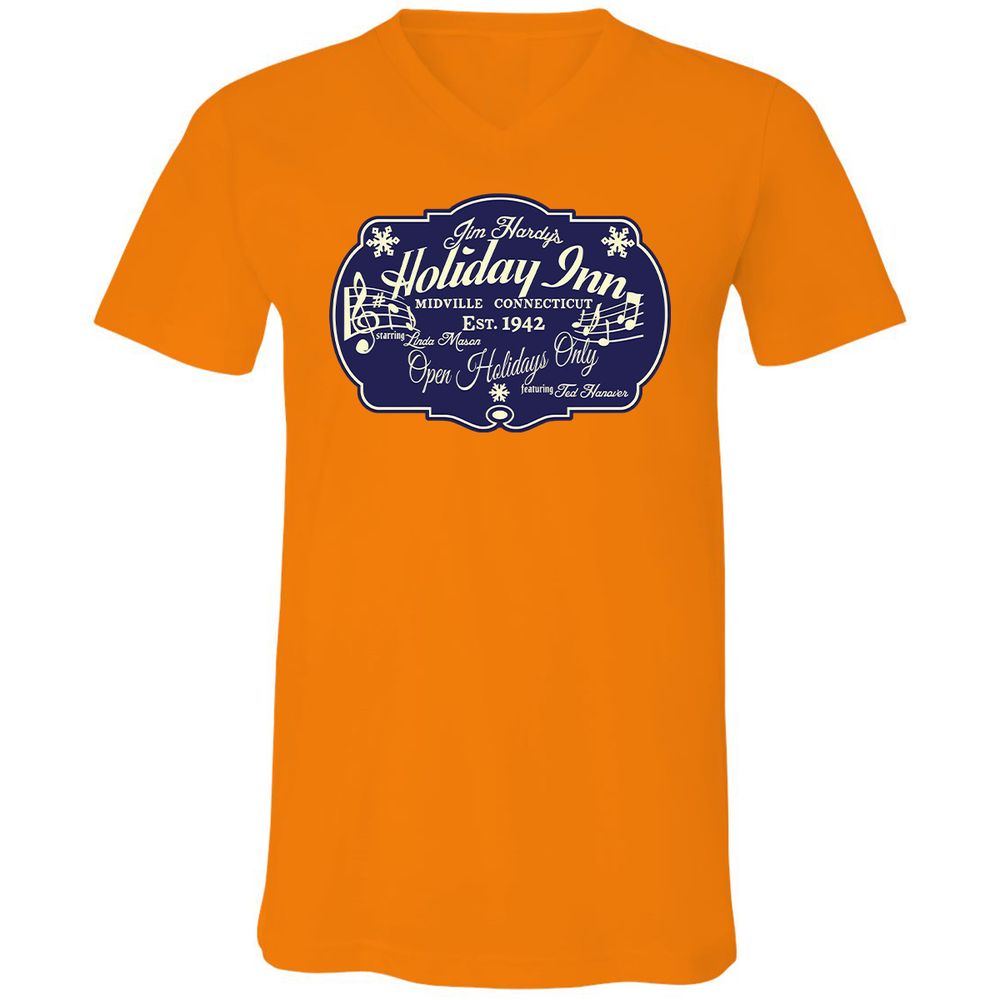 Unisex V-Neck T-Shirt - 84U6ETQT - Orange - 11