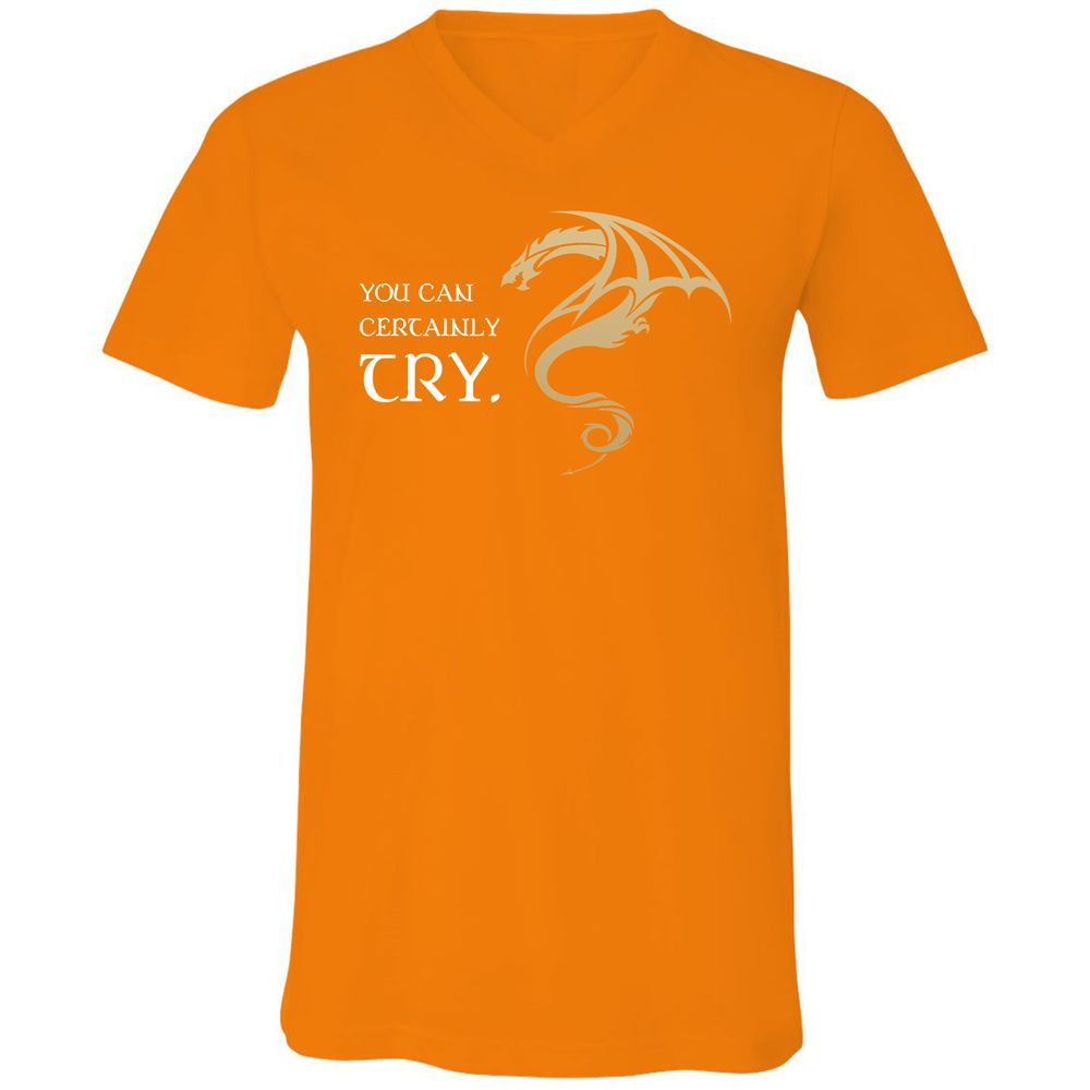 Unisex V-Neck T-Shirt - MXBFPMEJ - Orange - 11