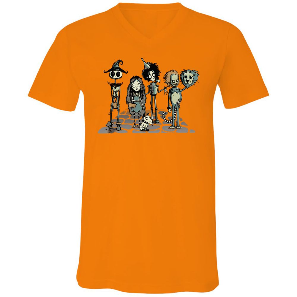 Unisex V-Neck T-Shirt - 99RSBFTE - Orange - 11
