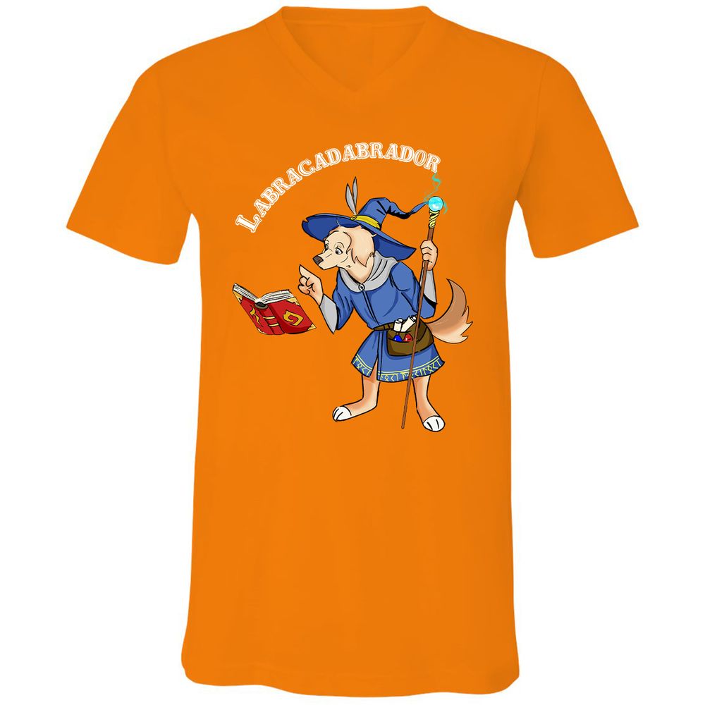 Unisex V-Neck T-Shirt - FBDYNPT4 - Orange - 11