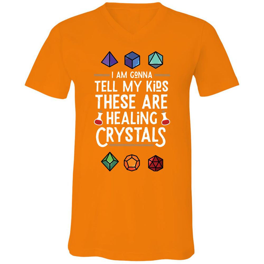 Unisex V-Neck T-Shirt - GS5M3SJN - Orange - 11